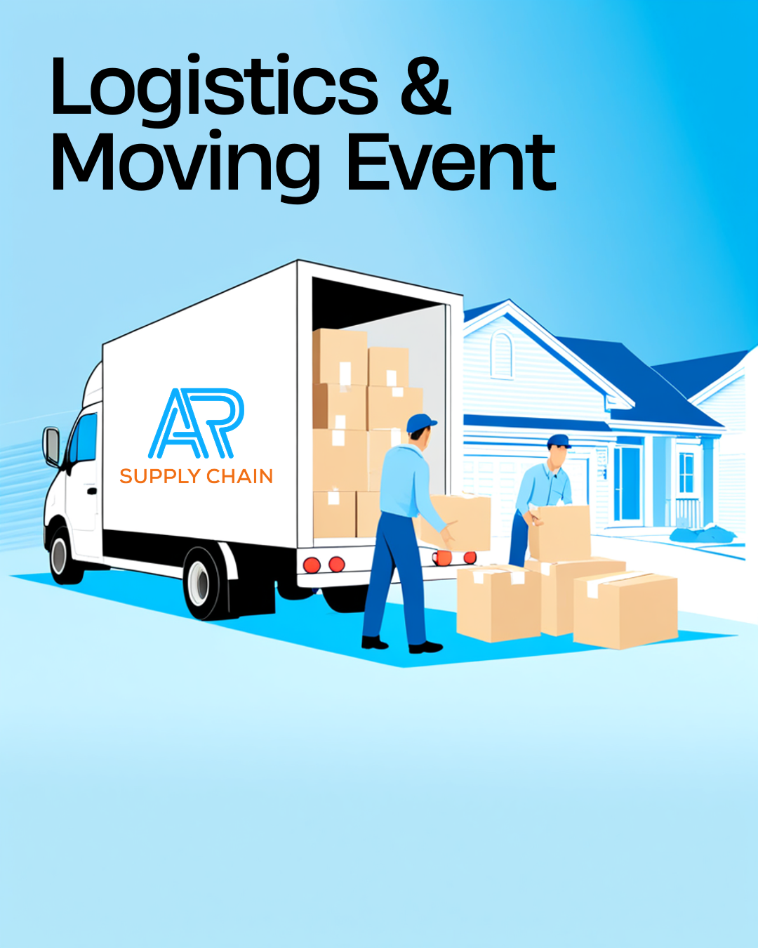 Workers unloading home goods from delivery truck
